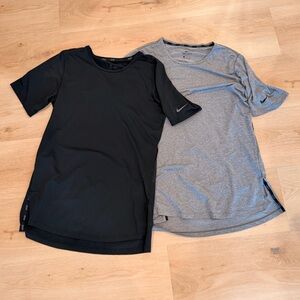 SET OF 2 Nike Dri-Fit longer style short sleeve shirts